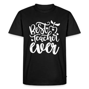 Meilleur professeur de tous les temps - T-shirt Premium bio Homme - noir - Devant - Nico (187cm)