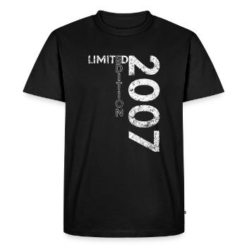 Limited Edition 2007 Geburtstag Jahrgang 2007 - Männer Premium Bio T-Shirt - Schwarz - Vorne - Nico (187cm)