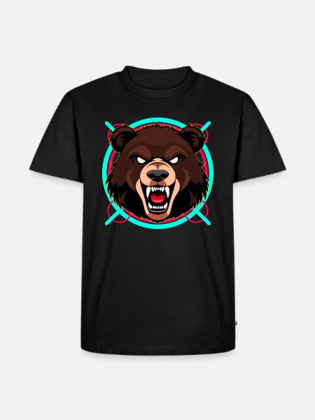 Angry Bear - Men's Premium Organic T-Shirt - black