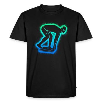 Nageurs Natation Enfants Hommes Garçons Natation - T-shirt Premium bio Homme - noir - Devant - Nico (187cm)