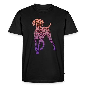 Braque de Weimar chien chien maman dames enfants Vizslas - T-shirt Premium bio Homme - noir - Devant - Nico (187cm)