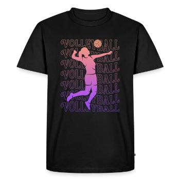 Beach Volley-ball Femmes Filles Joueuse de volley-ball - T-shirt Premium bio Homme - noir - Devant - Nico (187cm)