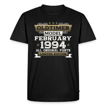 30th Birthday Classic Car February Vintage 1994 - Men's Premium Organic T-Shirt - black - Front - Nico (187cm)
