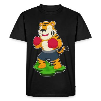 Tiger Boxer Boxing Gloves Boxing - Men's Premium Organic T-Shirt - black - Front - Nico (187cm)