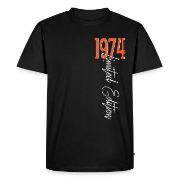 1974 Vintage Birthday Funny Sayings - Men's Premium Organic T-Shirt - black - Front - Nico (187cm)