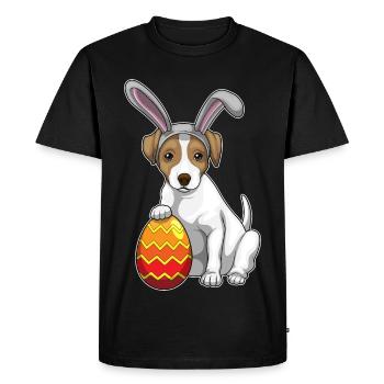 Dog Easter Bunny Ears - Men's Premium Organic T-Shirt - black - Front - Nico (187cm)