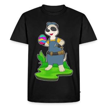 Meerkat Easter Artisan - Men's Premium Organic T-Shirt - black - Front - Nico (187cm)