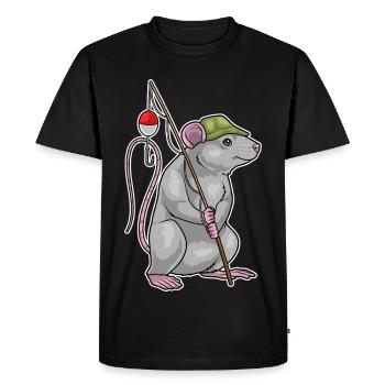 Canne à pêche pour pêcheurs rats Canne à pêche - T-shirt Premium bio Homme - noir - Devant - Nico (187cm)
