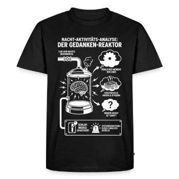 Graphique d’analyse de nuit drôle du réacteur de pensée - T-shirt Premium bio Homme - noir - Devant - Nico (187cm)