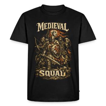 Medieval Festival Medieval Market Medieval Squad - Men's Premium Organic T-Shirt - black - Front - Nico (187cm)