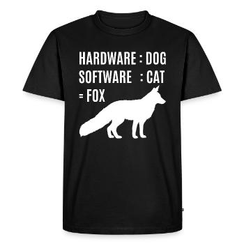 Logiciel de matériel de chien de chat de chat - T-shirt Premium bio Homme - noir - Devant - Nico (187cm)