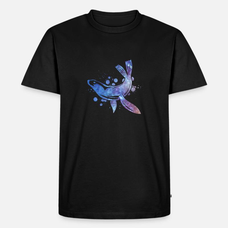 Robbe - Männer Premium Bio T-Shirt - Schwarz