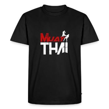 Muay Thai - T-shirt Premium bio Homme - noir - Devant - Nico (187cm)