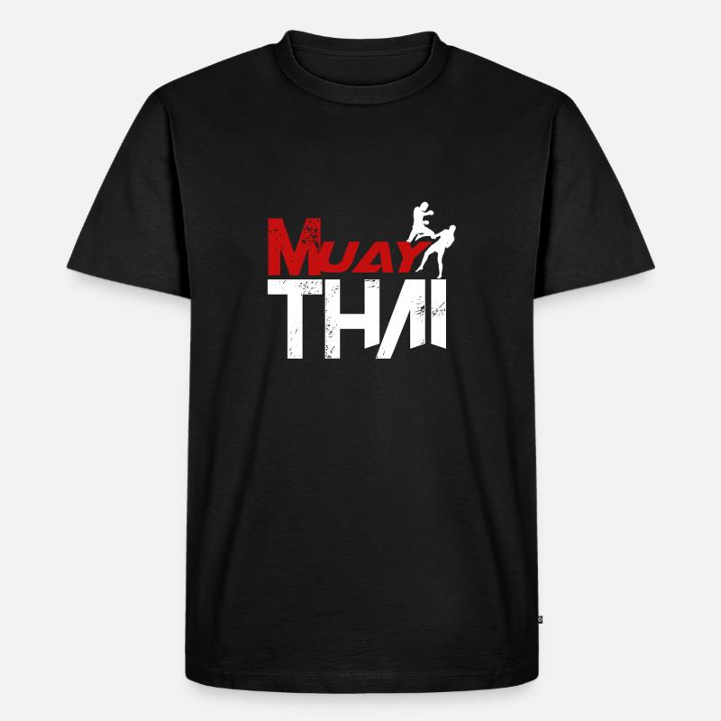Muay Thai - Männer Premium Bio T-Shirt - Schwarz