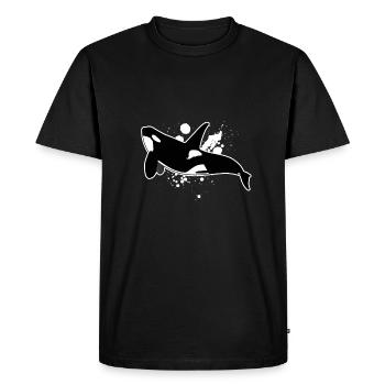 Orca - T-shirt Premium bio Homme - noir - Devant - Nico (187cm)