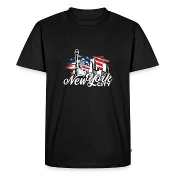 New York - T-shirt Premium bio Homme - noir - Devant - Nico (187cm)