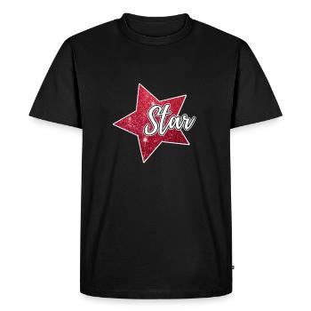 star - T-shirt Premium bio Homme - noir - Devant - Nico (187cm)