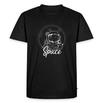 Espace - T-shirt Premium bio Homme - noir - Devant - Nico (187cm)