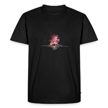 sailing ship - Men's Premium Organic T-Shirt - black - Front - Nico (187cm)