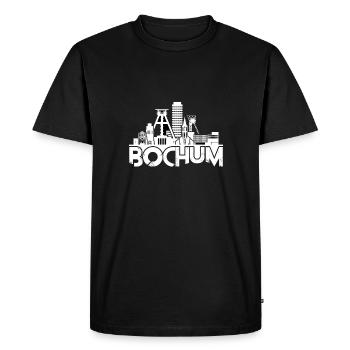 Bochum - T-shirt Premium bio Homme - noir - Devant - Nico (187cm)