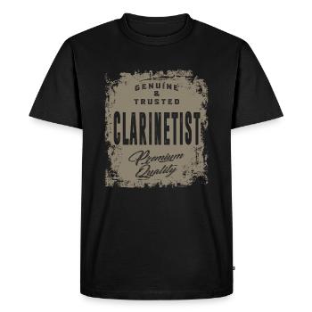 Clarinettiste authentique - T-shirt Premium bio Homme - noir - Devant - Nico (187cm)