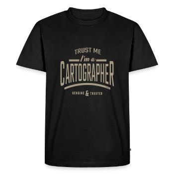 Je suis cartographe - T-shirt Premium bio Homme - noir - Devant - Nico (187cm)