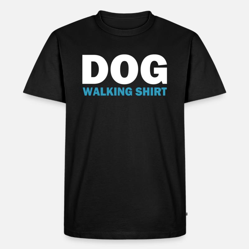 Hundespaziergang - Männer Premium Bio T-Shirt - Schwarz