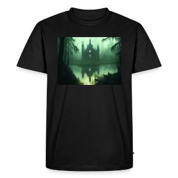 Temple dans le marais - T-shirt Premium bio Homme - noir - Devant - Nico (187cm)