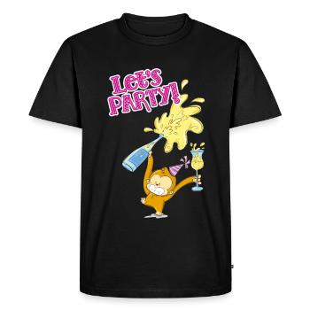 Munga Party - Men's Premium Organic T-Shirt - black - Front - Nico (187cm)