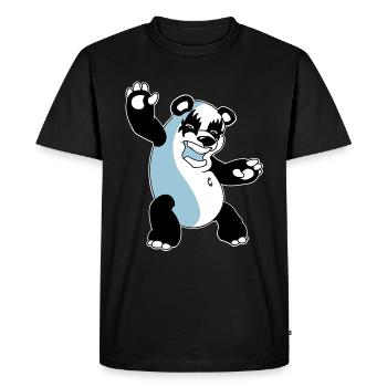 Panda Kiss - T-shirt Premium bio Homme - noir - Devant - Nico (187cm)