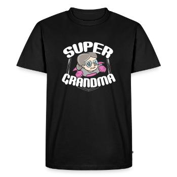 Grande-mère - T-shirt Premium bio Homme - noir - Devant - Nico (187cm)