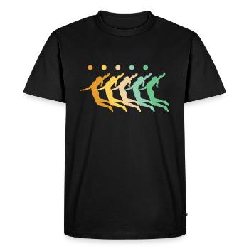 Volleyball féminin - T-shirt Premium bio Homme - noir - Devant - Nico (187cm)