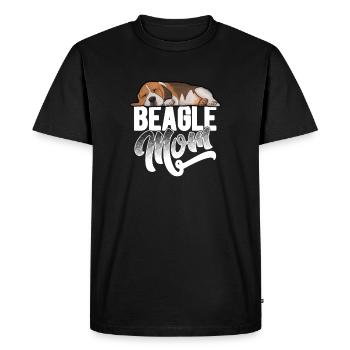 Beagle Dog Femmes Beagle Maman - T-shirt Premium bio Homme - noir - Devant - Nico (187cm)