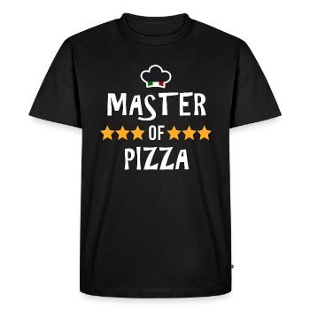 Master of Pizza Restaurant Amateur Chef Italian - Men's Premium Organic T-Shirt - black - Front - Nico (187cm)