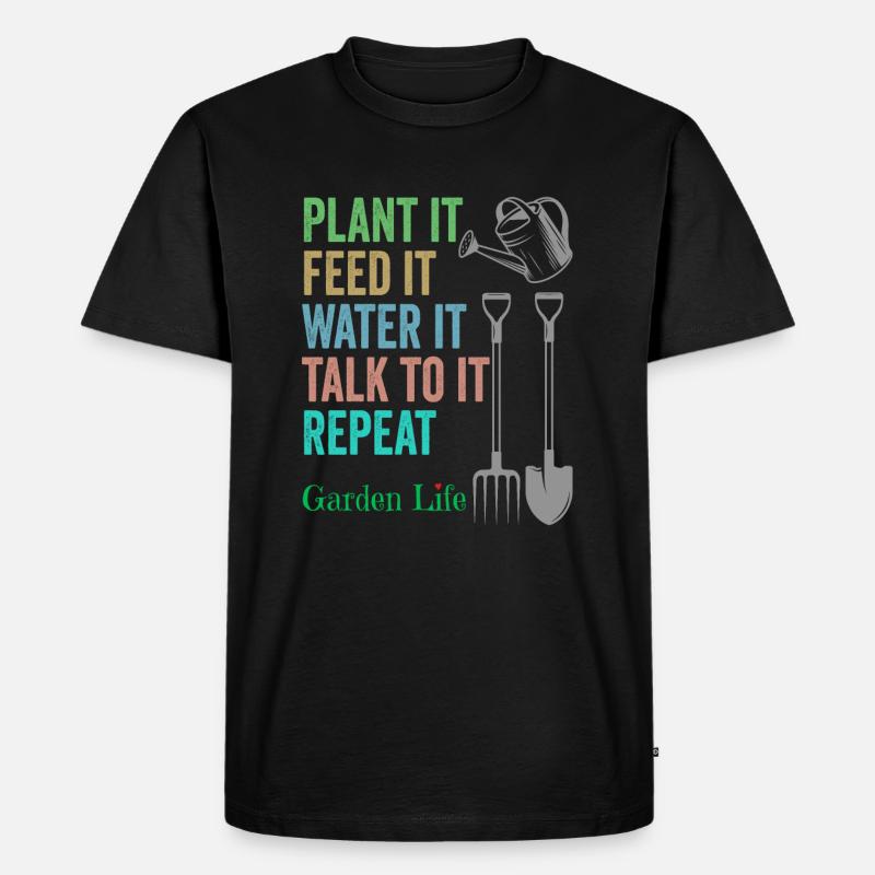 Gartenarbeit Gartenleben - Männer Premium Bio T-Shirt - Schwarz