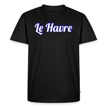 Le Havre - T-shirt Premium bio Homme - noir - Devant - Nico (187cm)
