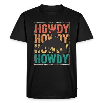 Rodéo Howdy - T-shirt Premium bio Homme - noir - Devant - Nico (187cm)