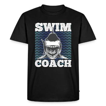 Entraîneur de natation - T-shirt Premium bio Homme - noir - Devant - Nico (187cm)