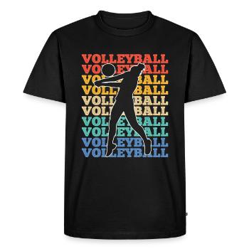 Volleyball Womens Colorful - Men's Premium Organic T-Shirt - black - Front - Nico (187cm)