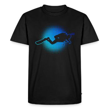 Diver Diver Scuba Diver Diving Women - Men's Premium Organic T-Shirt - black - Front - Nico (187cm)