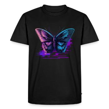Butterfly Retro Shades - Men's Premium Organic T-Shirt - black - Front - Nico (187cm)
