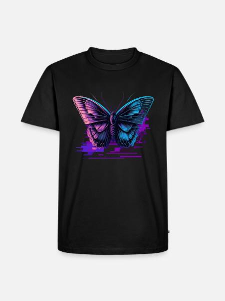 Butterfly Retro Shades - Men's Premium Organic T-Shirt - black
