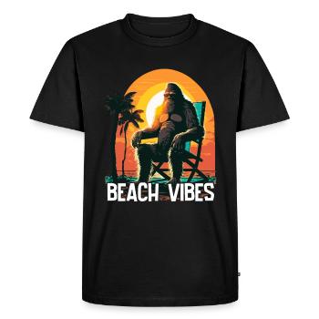 Vacation Beach Vibes - Men's Premium Organic T-Shirt - black - Front - Nico (187cm)