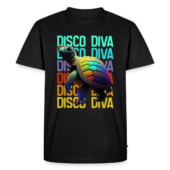 Turtle Disco Diva - T-shirt Premium bio Homme - noir - Devant - Nico (187cm)