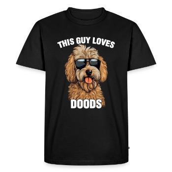 Goldendoodle This Guy Loves Doods - Men's Premium Organic T-Shirt - black - Front - Nico (187cm)