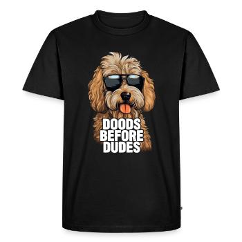 Goldendoodle Doods Before Dudes - Men's Premium Organic T-Shirt - black - Front - Nico (187cm)
