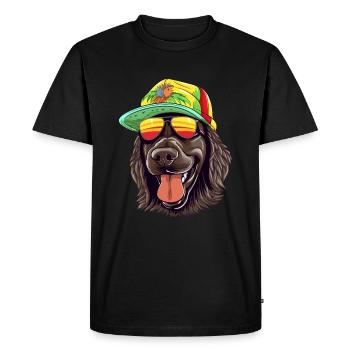 Cool Rasta Black Retriever coloré - T-shirt Premium bio Homme - noir - Devant - Nico (187cm)