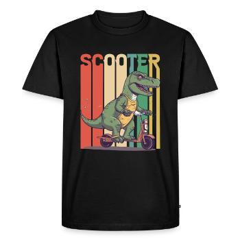 Scootering T Rex - T-shirt Premium bio Homme - noir - Devant - Nico (187cm)