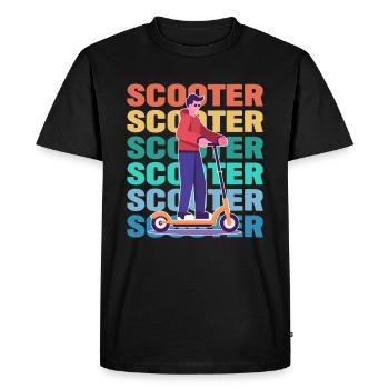 Scootering Boy coloré - T-shirt Premium bio Homme - noir - Devant - Nico (187cm)
