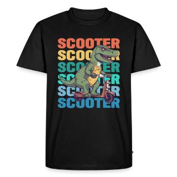 Scootering T Rex - T-shirt Premium bio Homme - noir - Devant - Nico (187cm)
